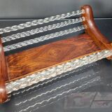 Wooden and crystal basket: Art Deco