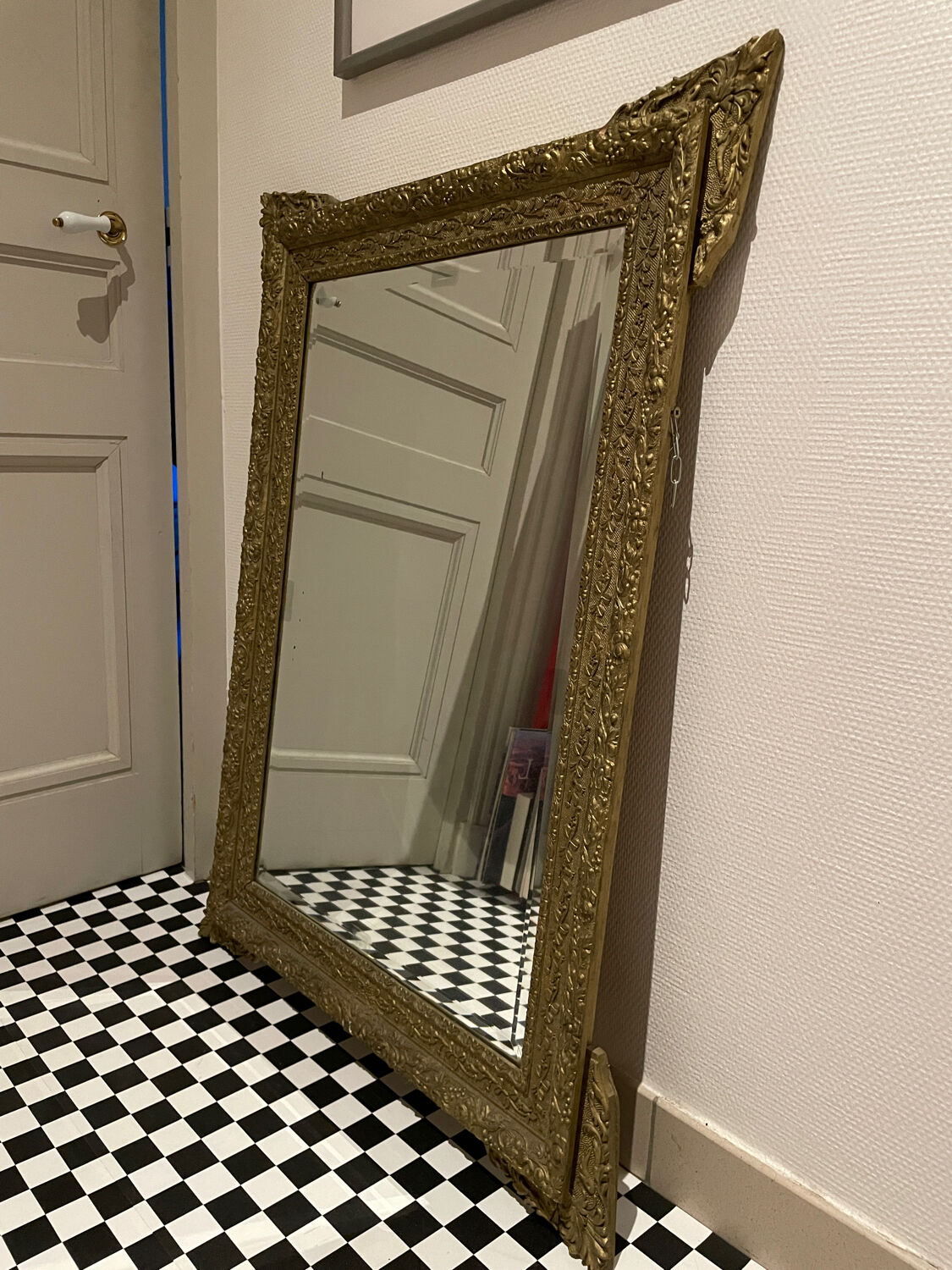 Antique golden mirror of Louis Philippe nineteenth century