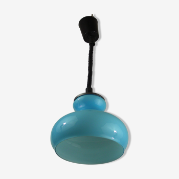 monte blue opaline suspension drop vintage 1970