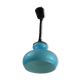 suspension opaline bleu monte baisse vintage 1970