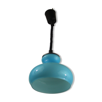 monte blue opaline suspension drop vintage 1970