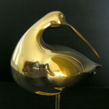 Vintage decorative bird 1970 brass