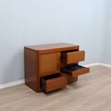 1970s Italian walnut Angelo Mangiarotti 4D series cabinet bar