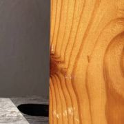 Wooden mirror, Maison Regain pine, 1980, 40x35