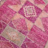 Pink Orange Turkish Runner Rug 100x302Cm