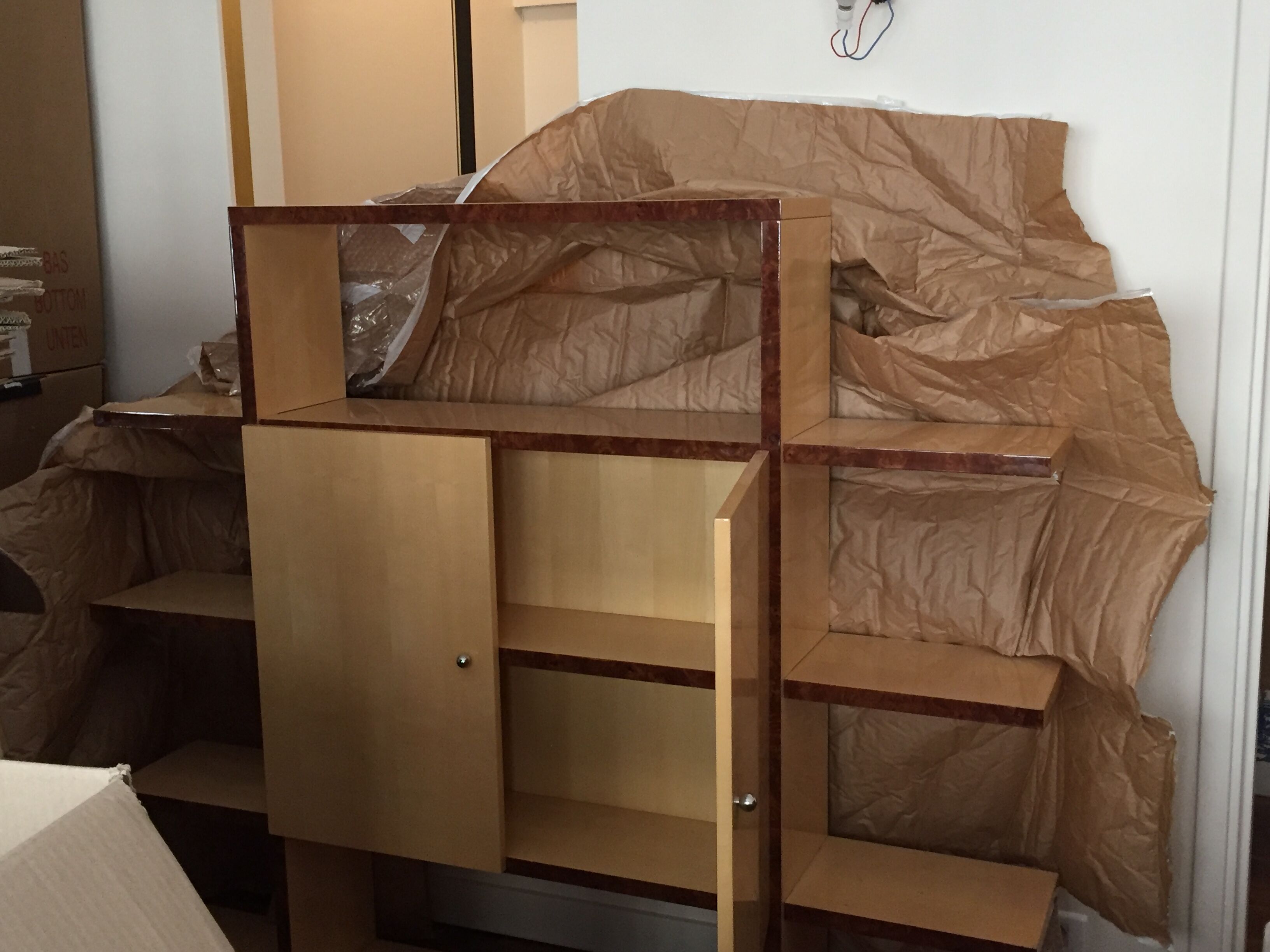 Étagère bibliothèque en bois sycomore époque art déco