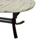 Table basse vintage en bois et marbre Design minimaliste Suède années 70