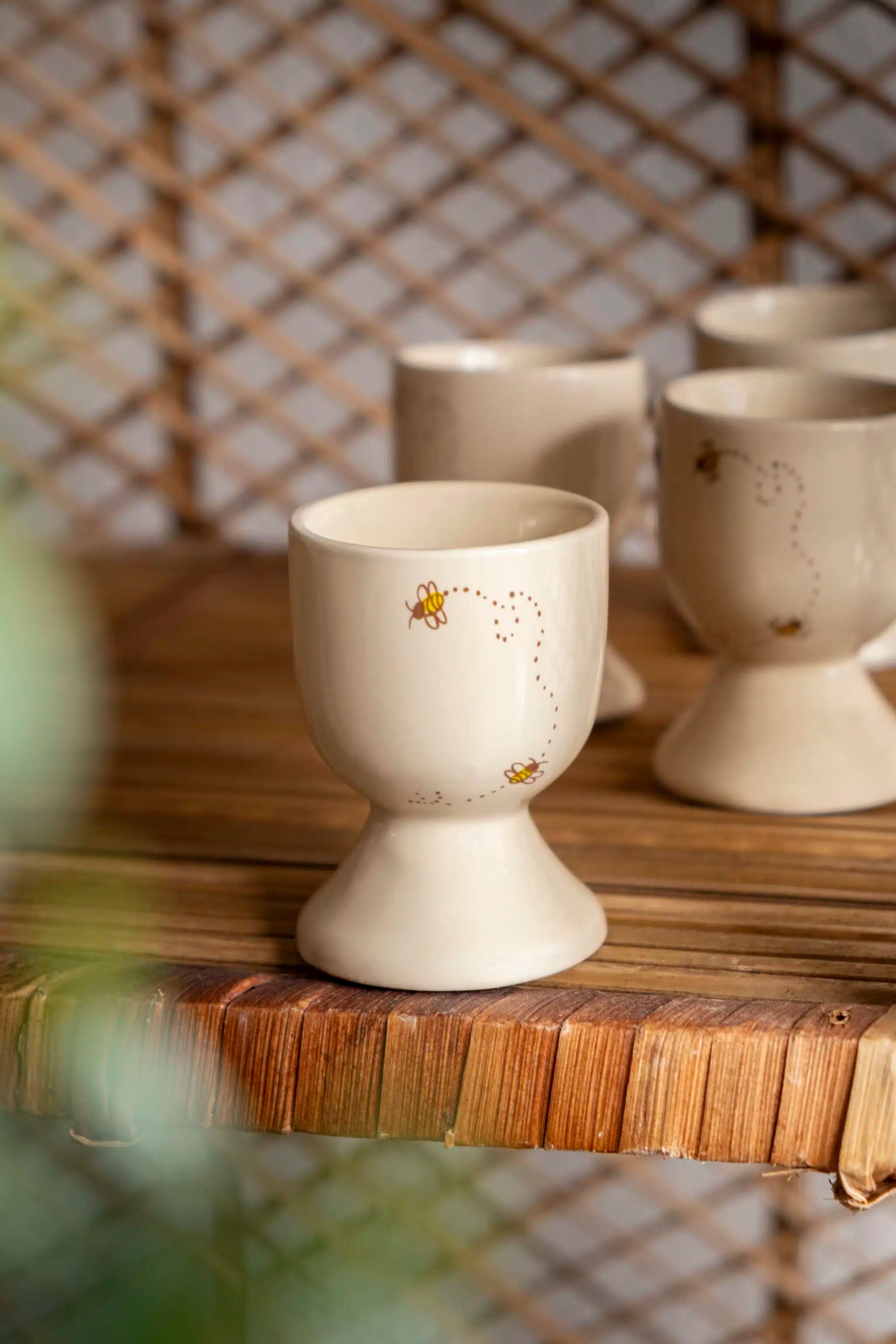 Set of 4 egg cups "Apolline"