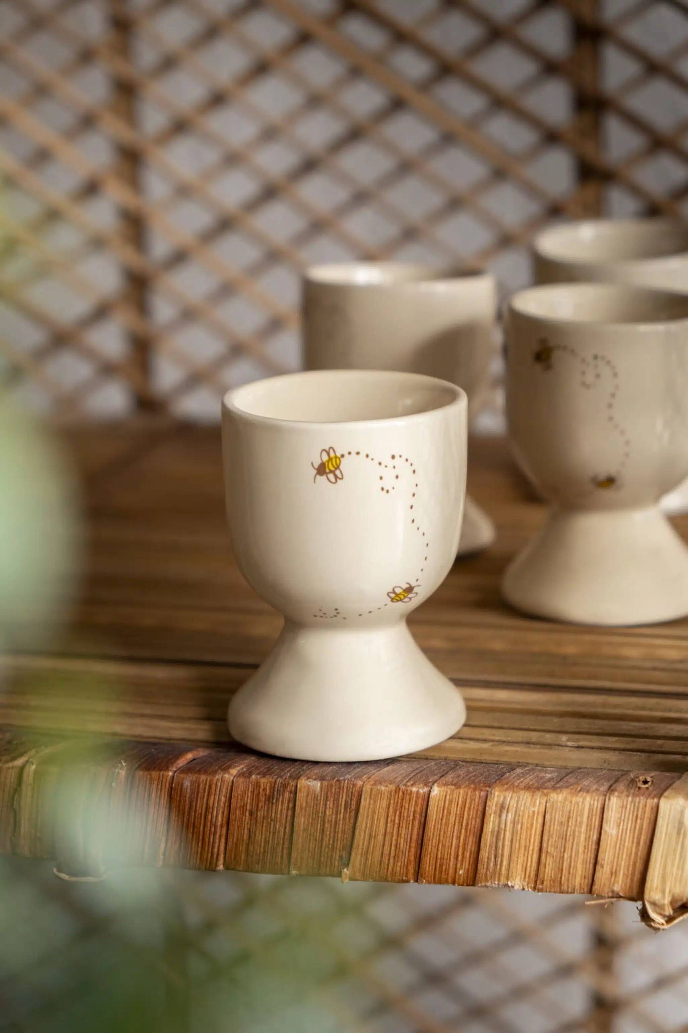 Set of 4 egg cups "Apolline"