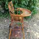 Antique folding high chair
