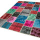 Tapis patchwork multicolore vintage 179 cm x 243 cm fait à la main anatolian vintage