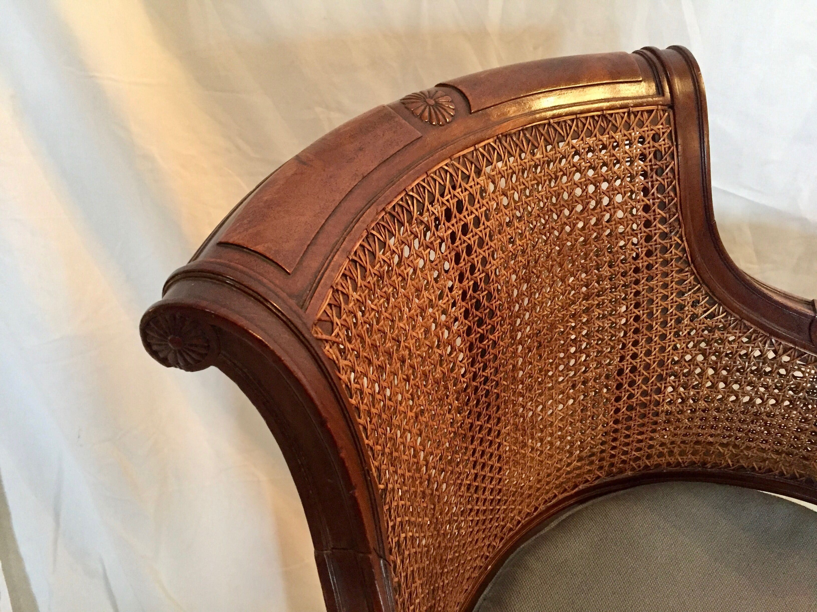 Caninboard office chair, 19th century