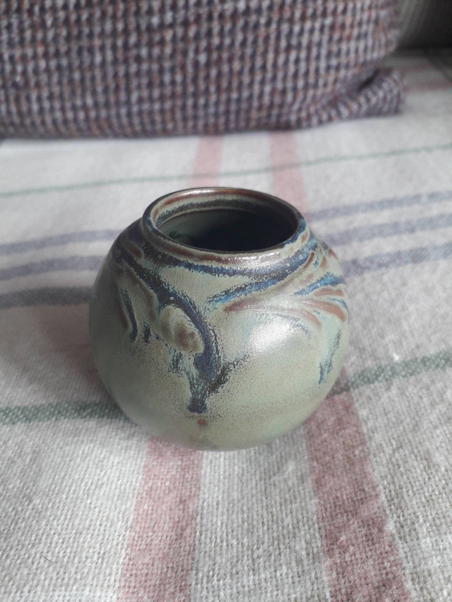 Very original Denbac ceramic vase.