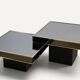 Modular coffee tables edition Cidue, by Willy Rizzo from the 1970s.