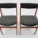 1960s Pair of Danish Teak Dining Chairs, Restored