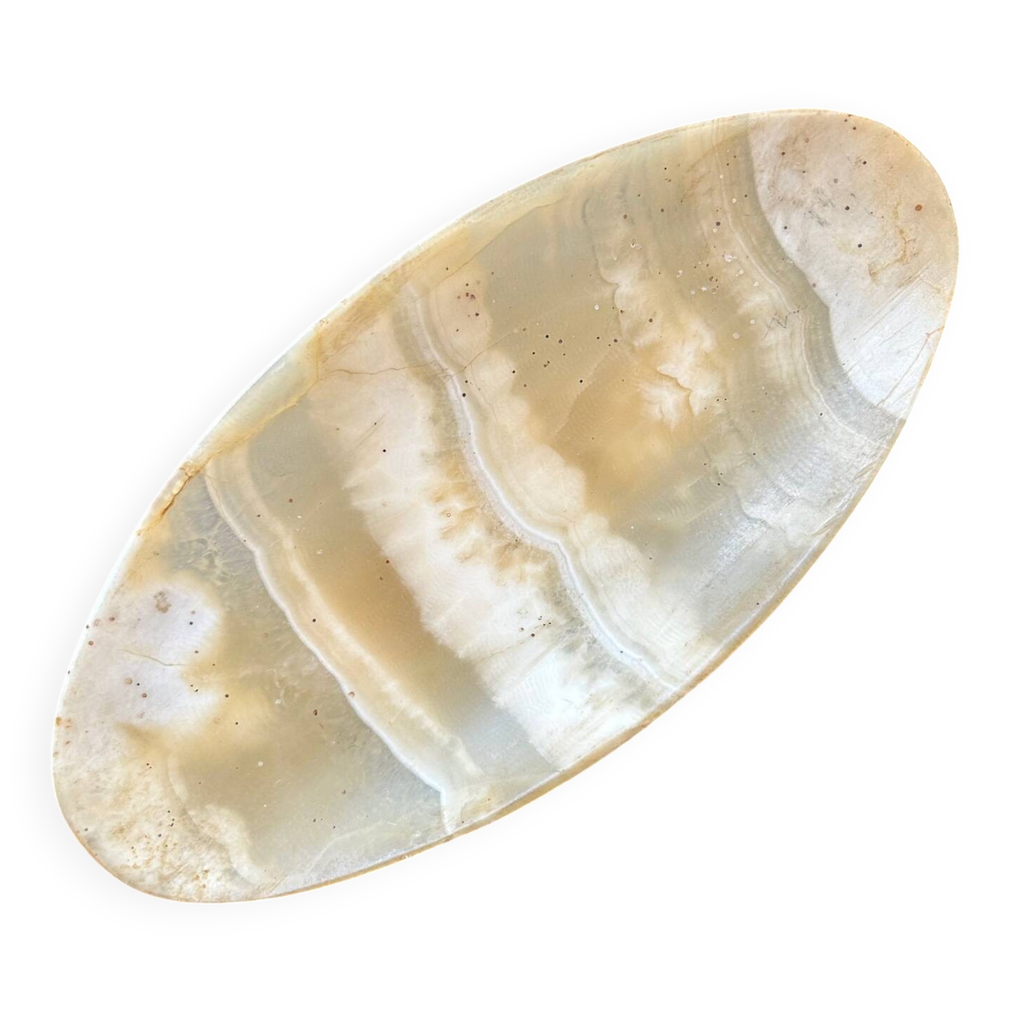 Oval onyx pocket emptier