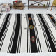 6x13 White & Black Hemp Carpet, 202x404Cm