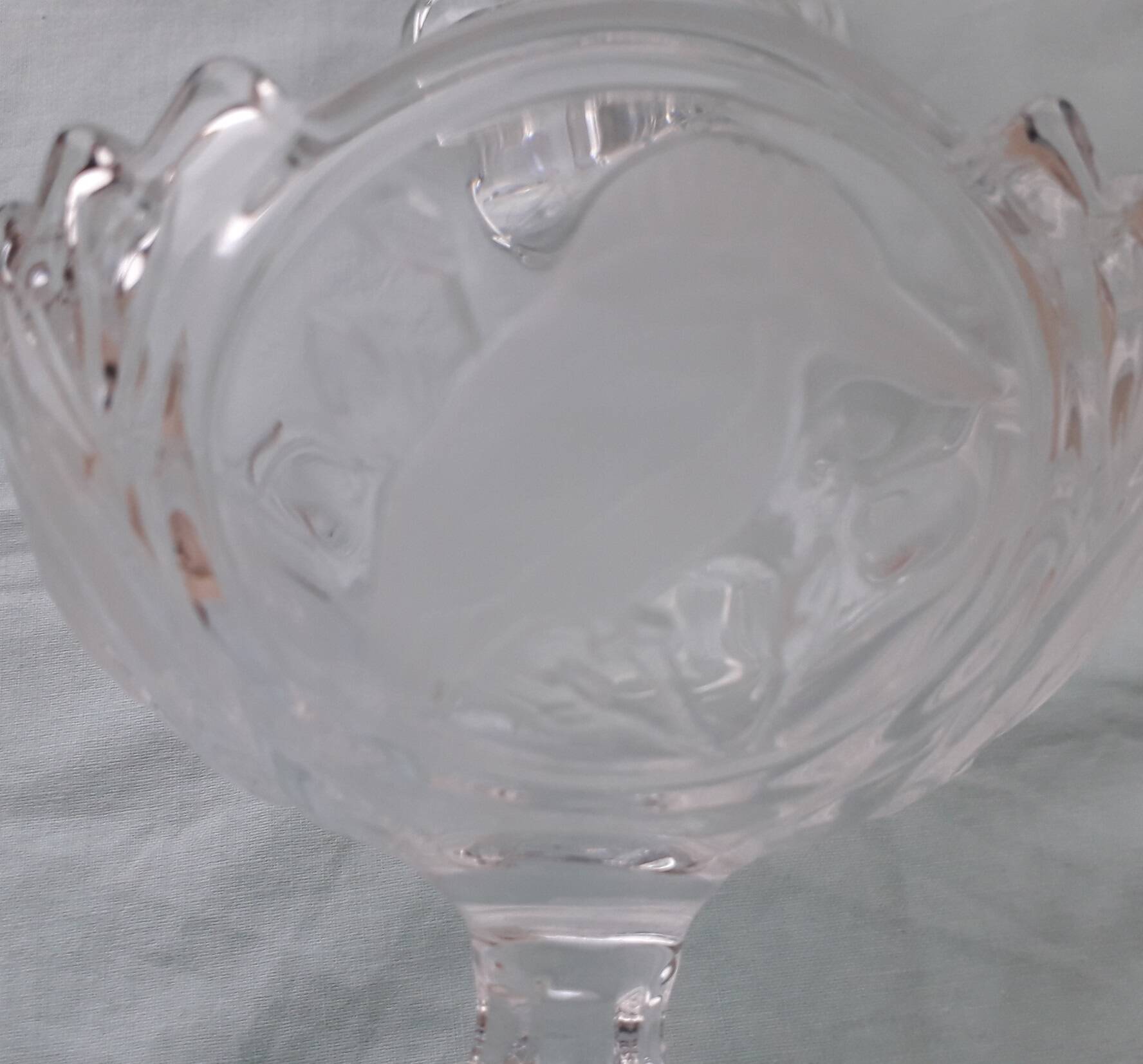 6 crystal dessert bowls