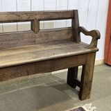 Rustic chestnut bench from the late 19th century.