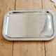 Rectangular silver-plated serving tray - Beaded edge