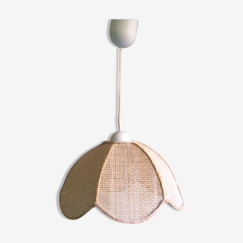 Hanging lamp form flower in raffia