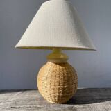 Rattan bedside lamp