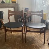 Ensemble de deux chaises de salle à manger conçu par ERIK BUCH