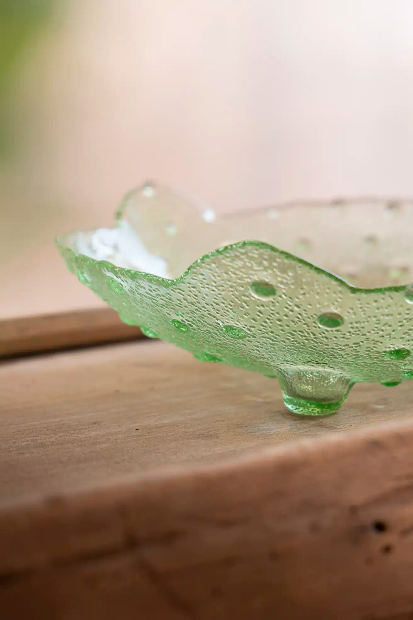 Emerald glass bowl / dish