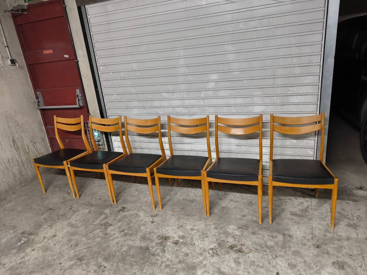 6 chaises scandinave vintage