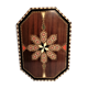 Old oriental plateau in marquetry.