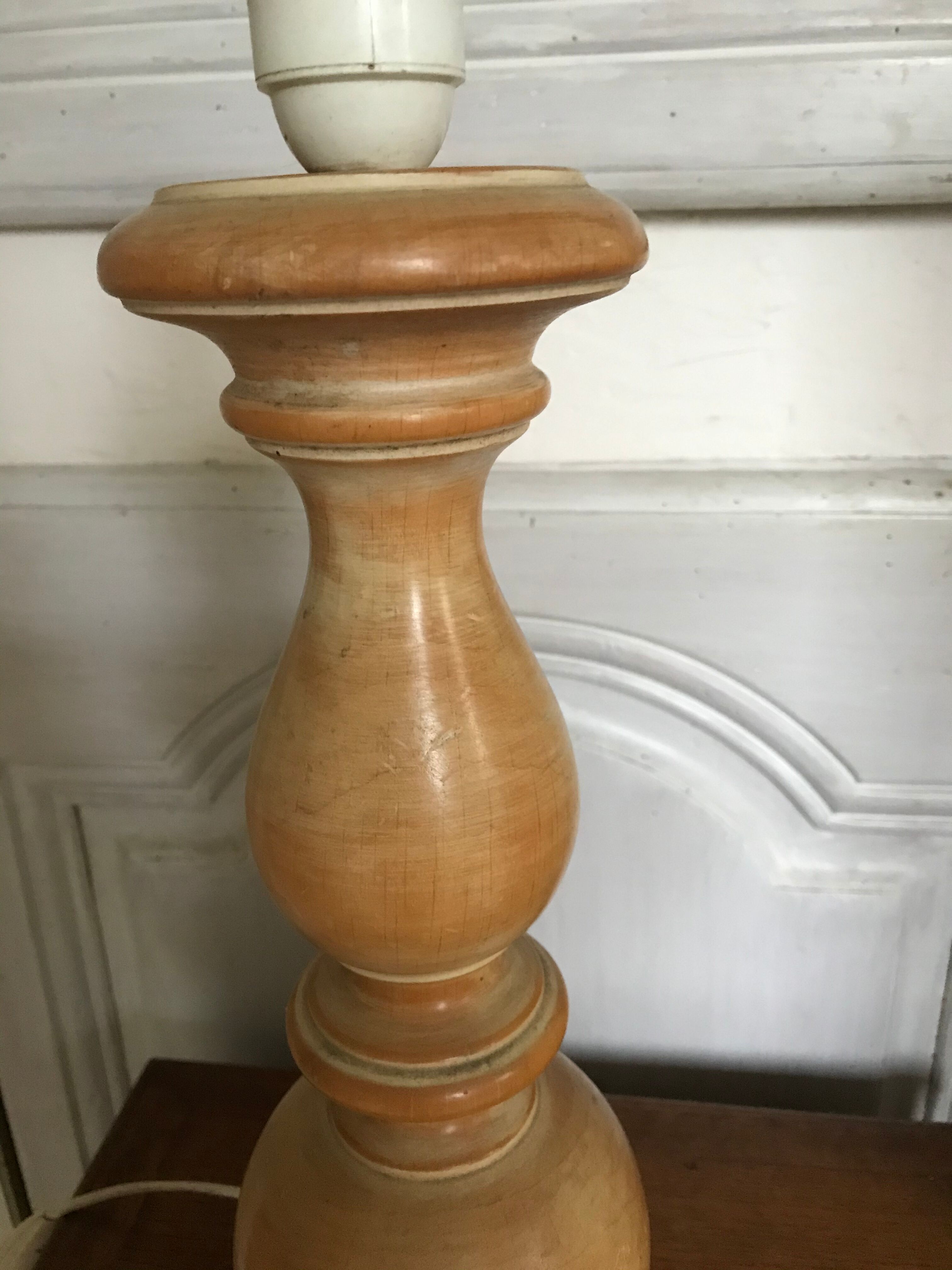 Vintage wooden lamp foot