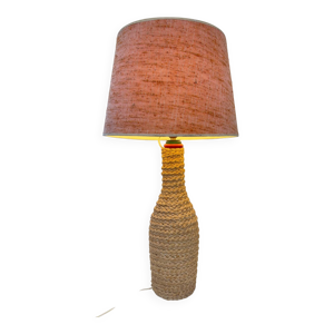 Lampe en corde tressée