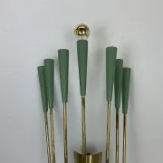 Large brass wall light in stilnovo style, 54 cm, italy, 1950s