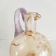 Glass pitcher decorated with 19th century flowers