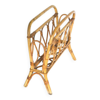 Rattan magazine rack