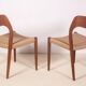 6x Niels Møller Model 71 teak, 1960s, Denmark