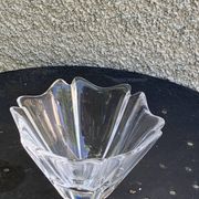 Crystal bowl in the shape of flowers, vintage Orrefors Sweden design