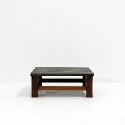1960s Coffee Table made of Oak and Norwegian Sell Pillarguri Slate