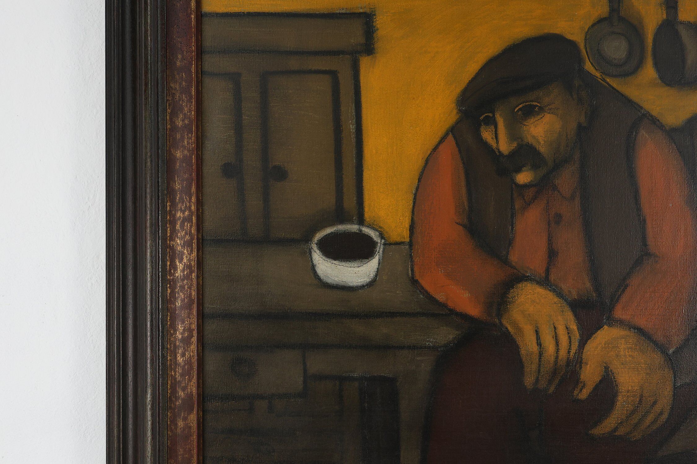 Robert Deman, Solitary Man, 1940s, Oil on Canvas, Framed