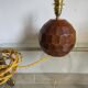 70's wooden ball lamp stands
