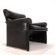 Saporiti Italia leather armchair by Giovanni Offredi, 1970