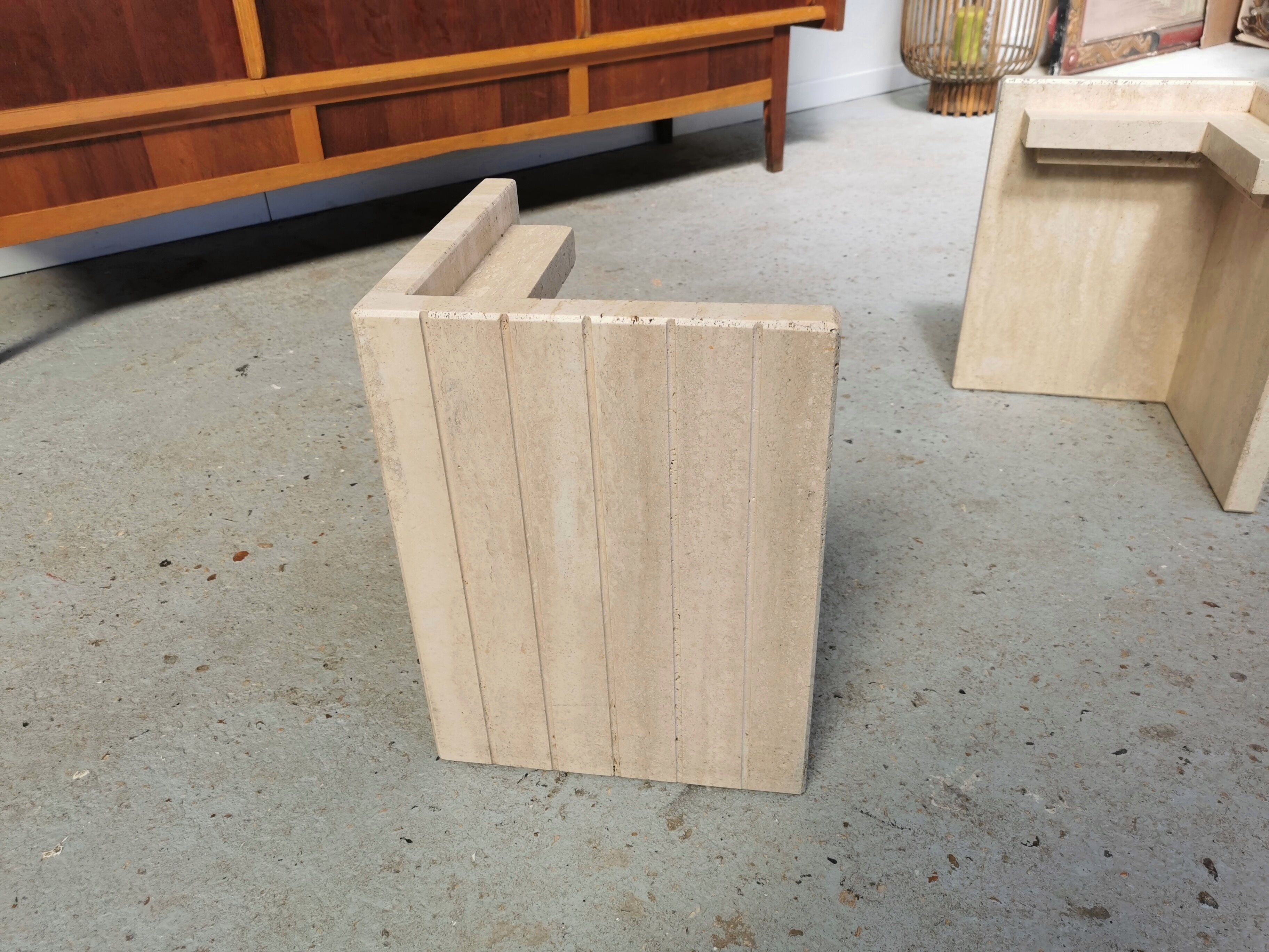 Coffee table in travertine Roche Bobois