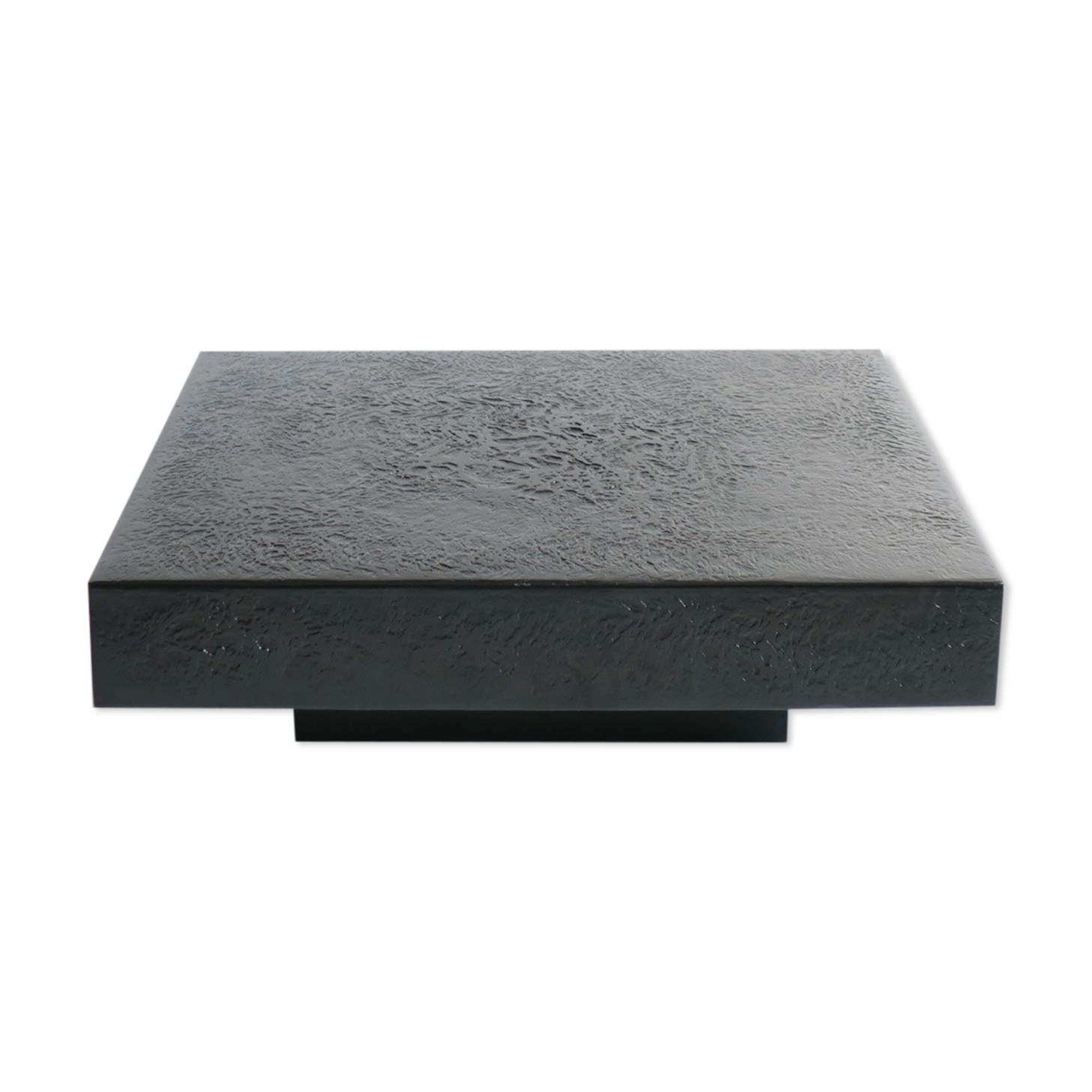 Black brutalist coffee table