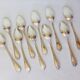 10 silver-plated metal soup spoons, hallmarked 2106225