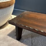 Small antique bench in wenge wood