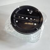 Wall lamp glass and steel ceiling light 1950s