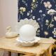 Old shell lamp in ceramic and opaline