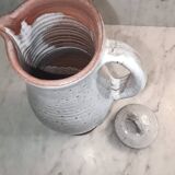 Ceramic pitcher signed by jeanne and norbert pierlot