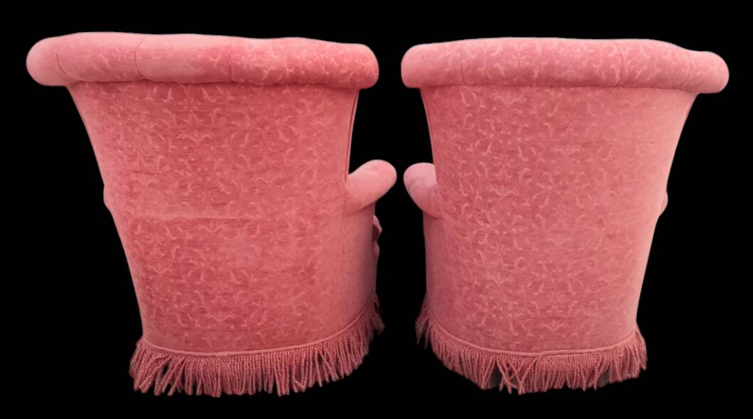 Pair of old toad armchairs