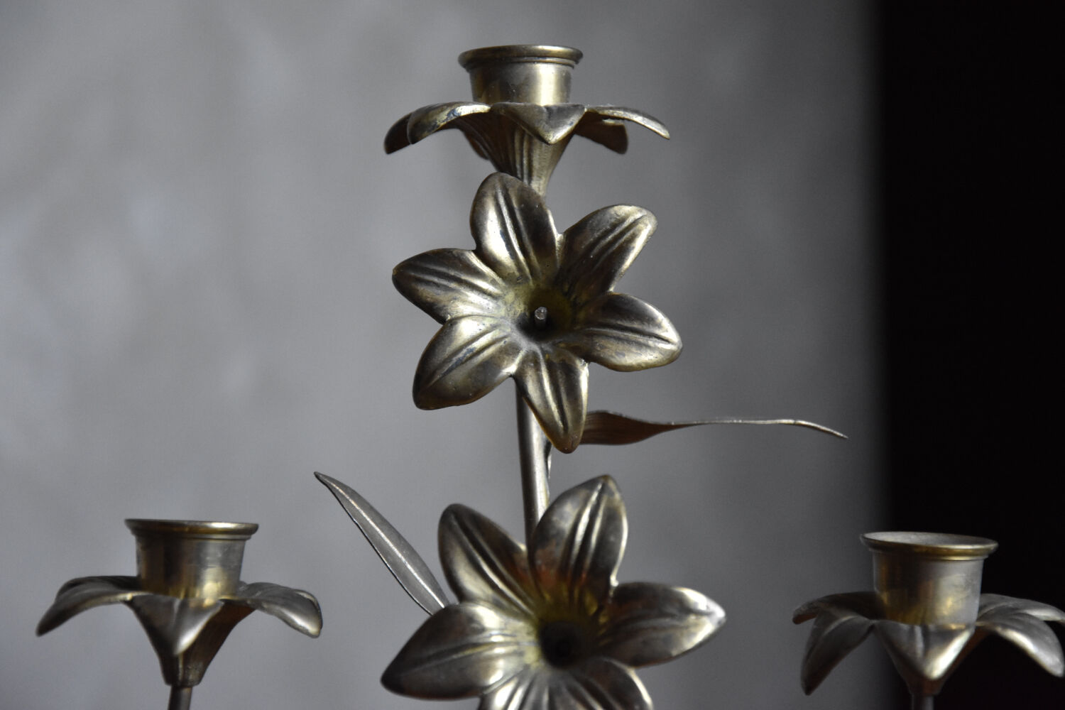 Brass candle holders